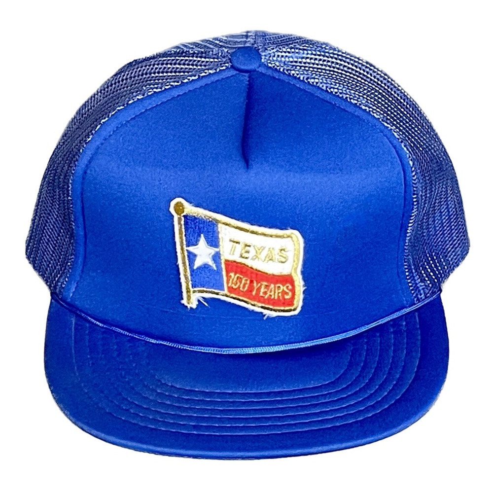 Vintage 1986 Texas 150 Years Sesquicentennial Anniversary Trucker Snapback Cap